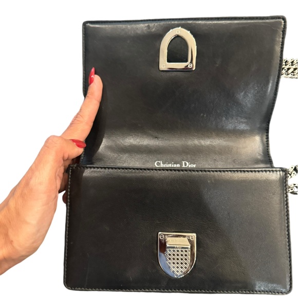 Dior DIORAMA LEATHER CROSSBODY BAG Black - Picture 11 of 14